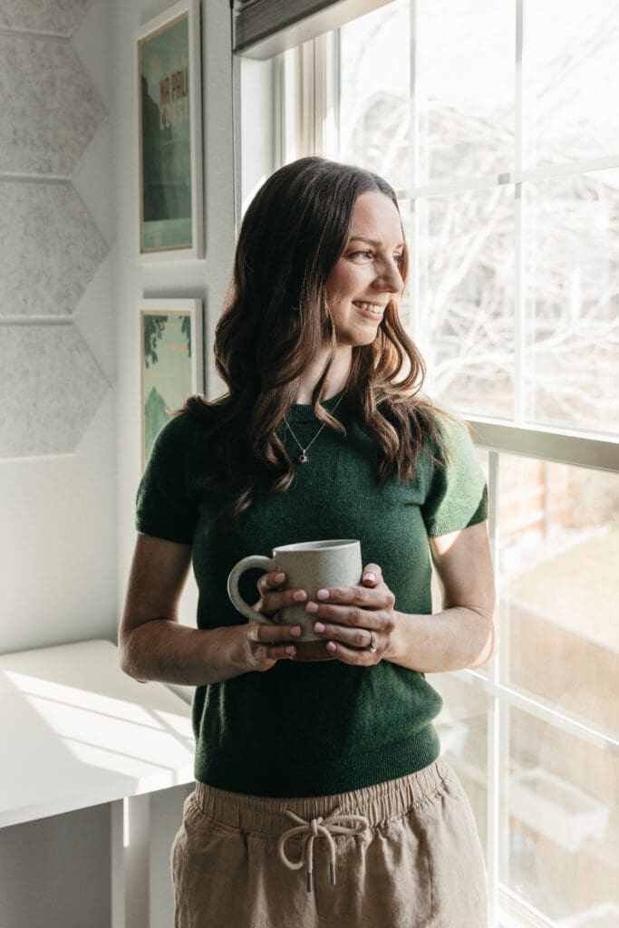 woman holding tea